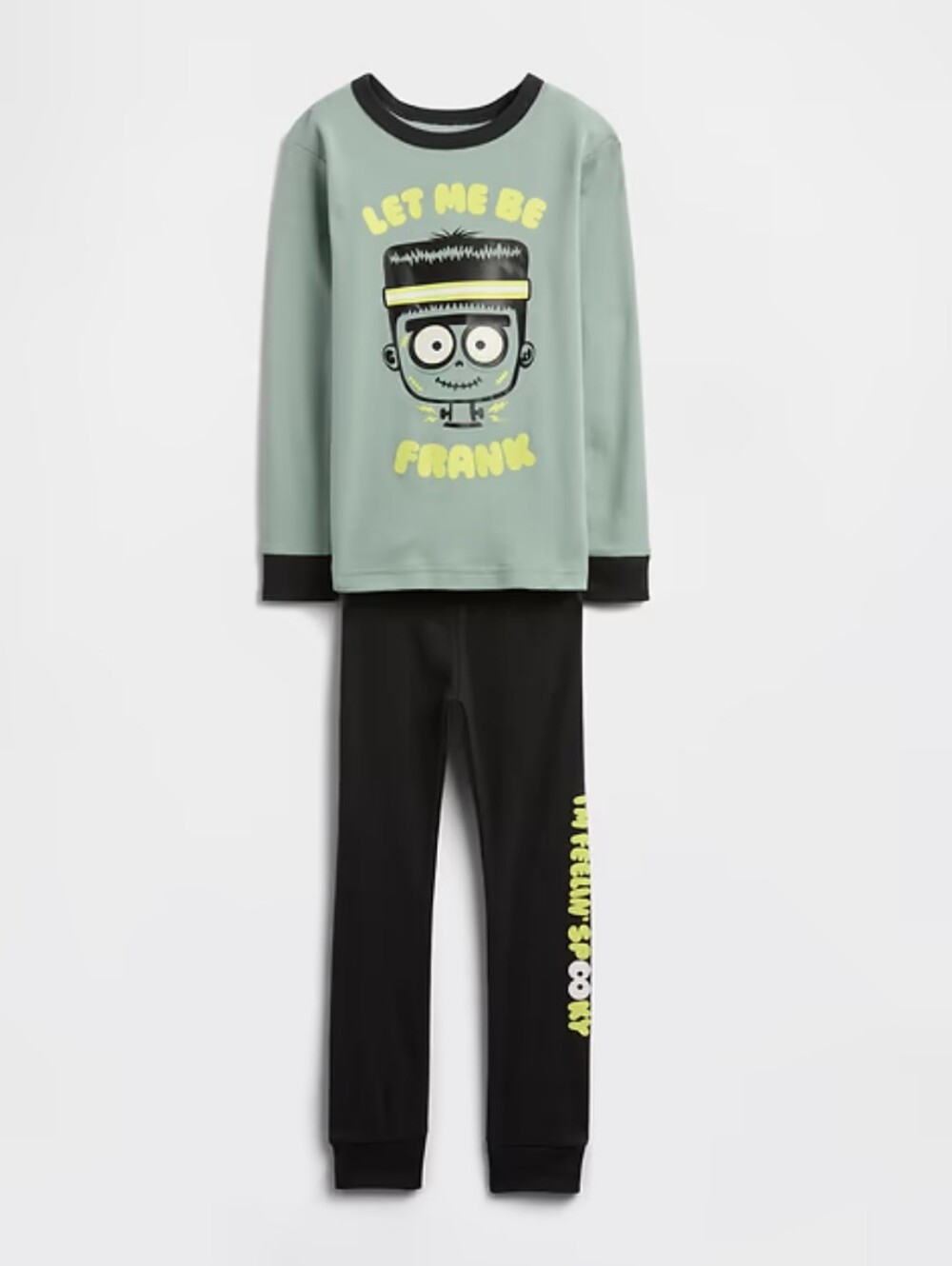 babyGap Factory Frankenstein Halloween Organic Cotton Pajama Set Toddler 2T NEW